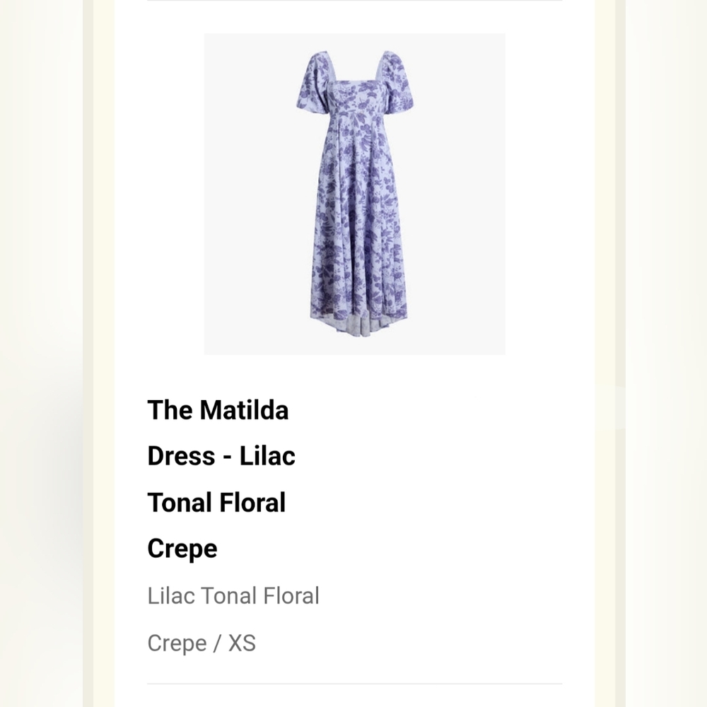 Hill House Matilda Lilac Floral Puff-Sleeve Dress